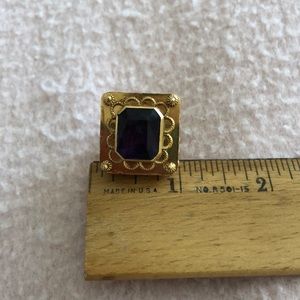 Unique amethyst and gold pendant -